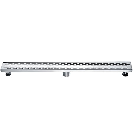 Alfi Brand 32" Modern SS Linear Shower Drain W/ Groove Holes ABLD32C-BSS